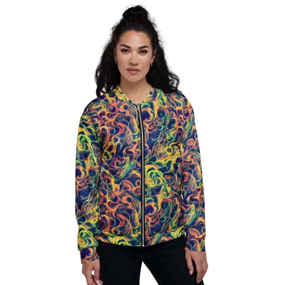 Celestial Flame on Bomber Jacket — Front