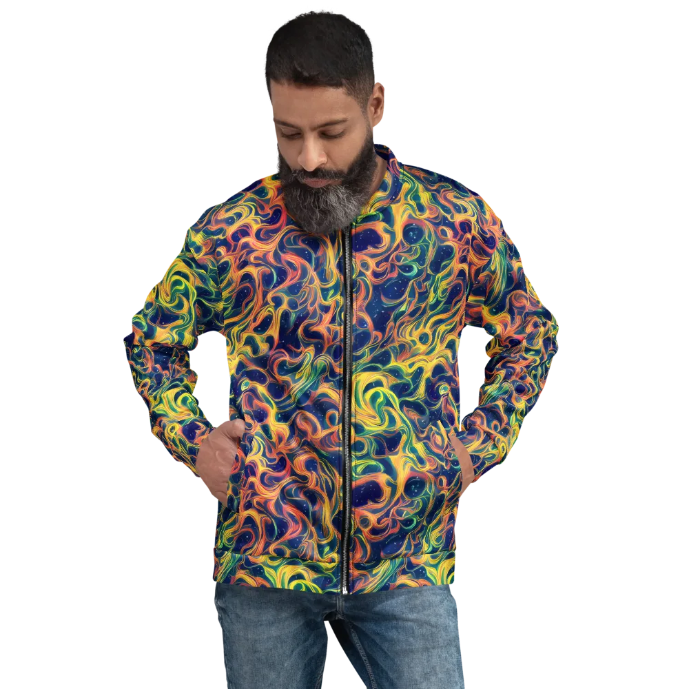 Celestial Flame on Bomber Jacket — Front