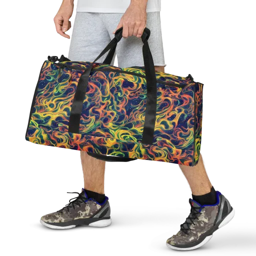 Celestial Flame on a Duffle Bag