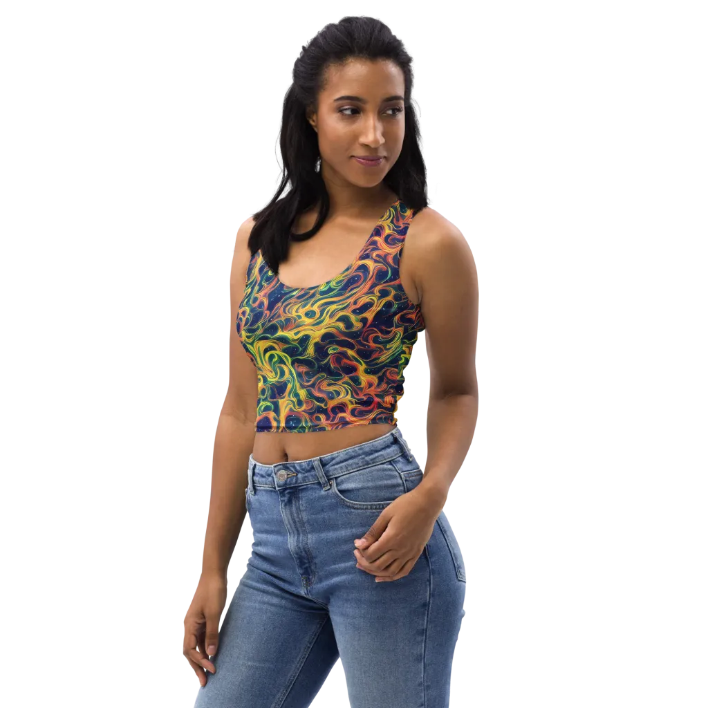 Celestial Flame on Crop Top — Left Front