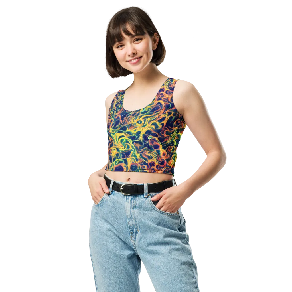 Celestial Flame on Crop Top — Front