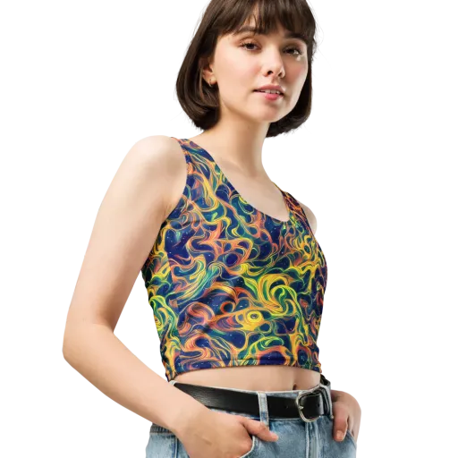 Celestial Flame on a Crop Top