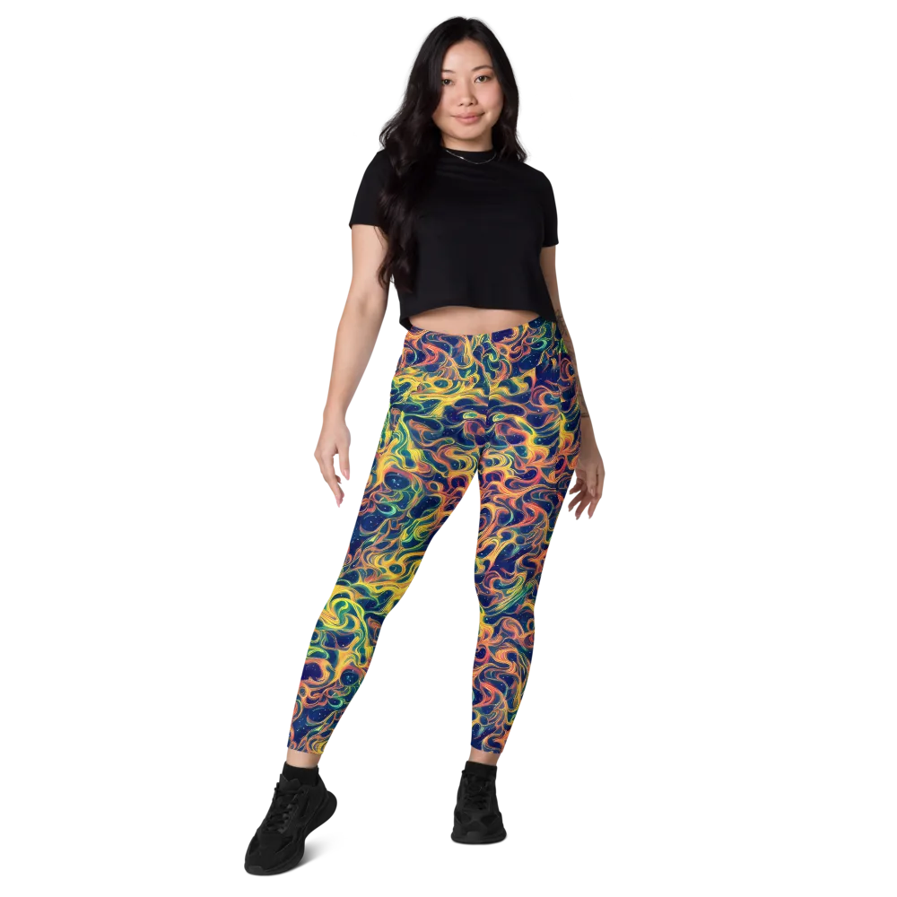Celestial Flame on Leggings with Pockets — Front