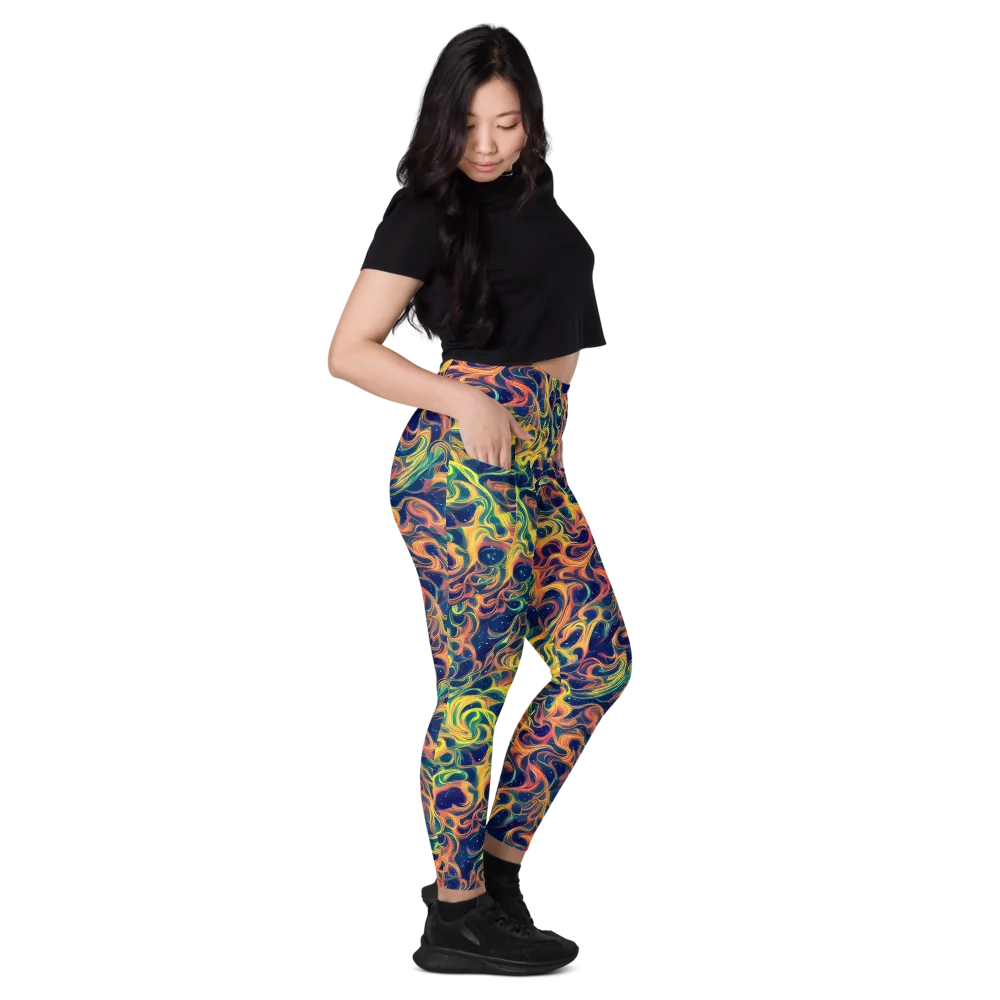 Celestial Flame on Leggings with Pockets — Right