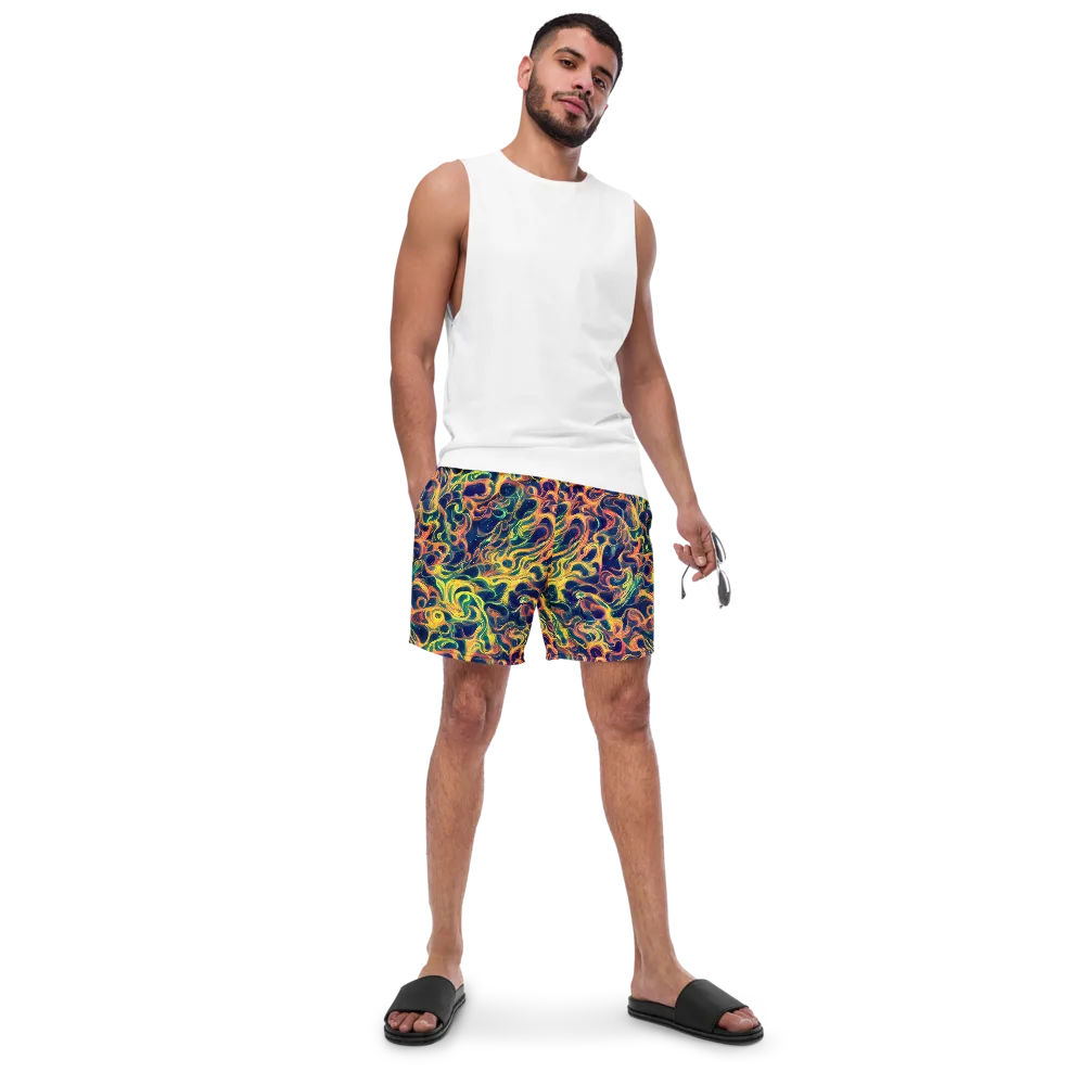 Celestial Flame on Swim Trunks — Front