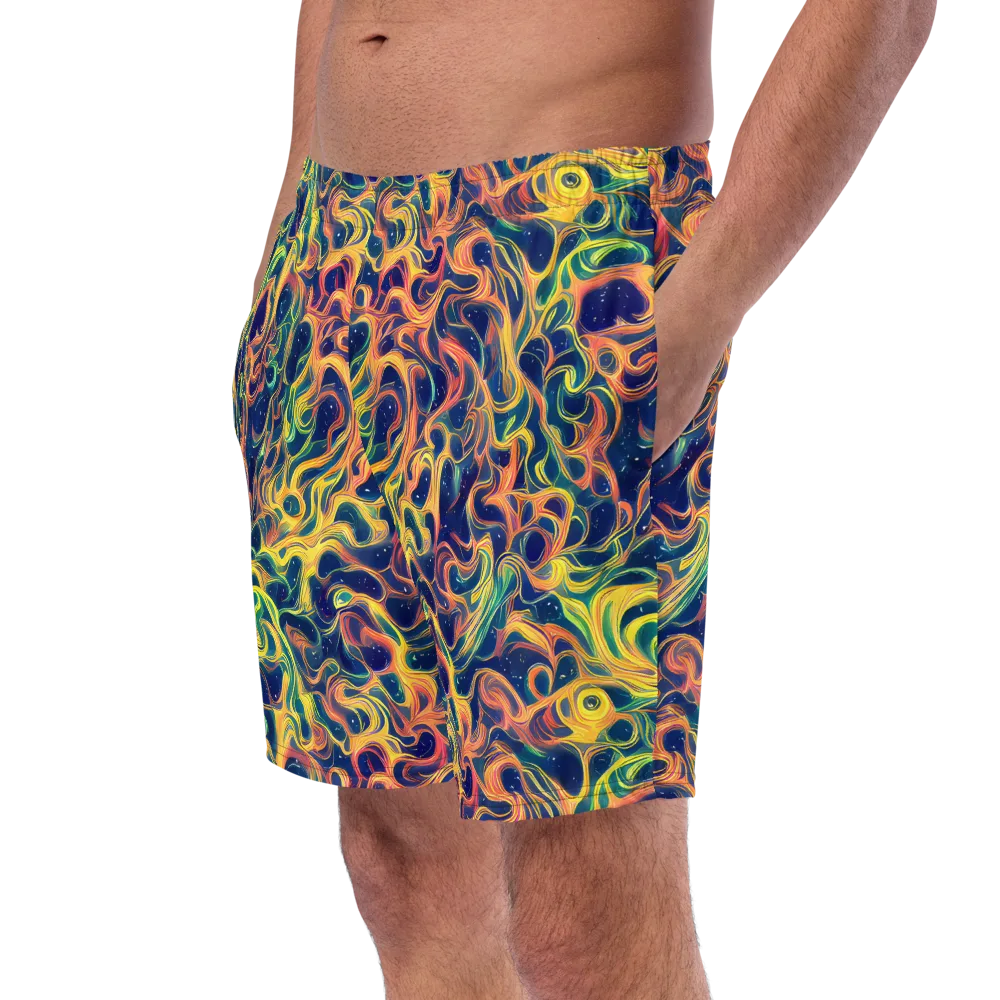Celestial Flame on Swim Trunks — Left Front