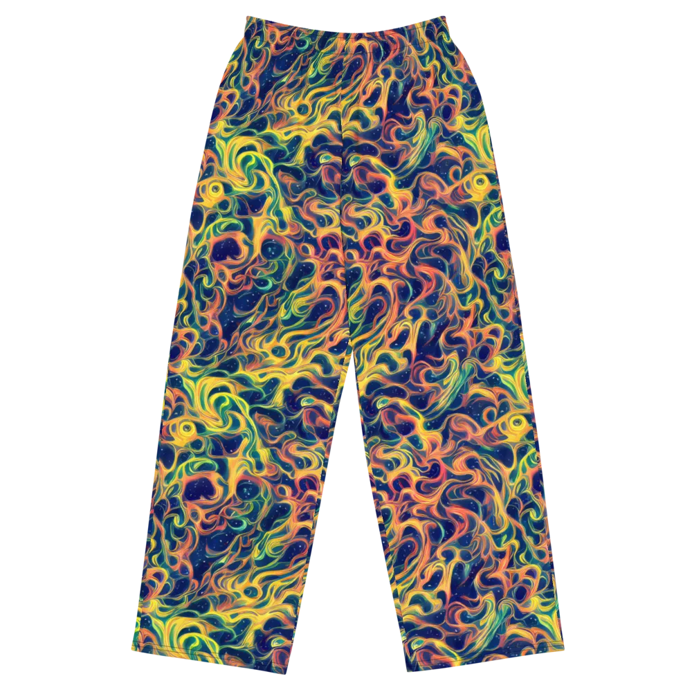 Celestial Flame on Wide-Leg Pants — Front