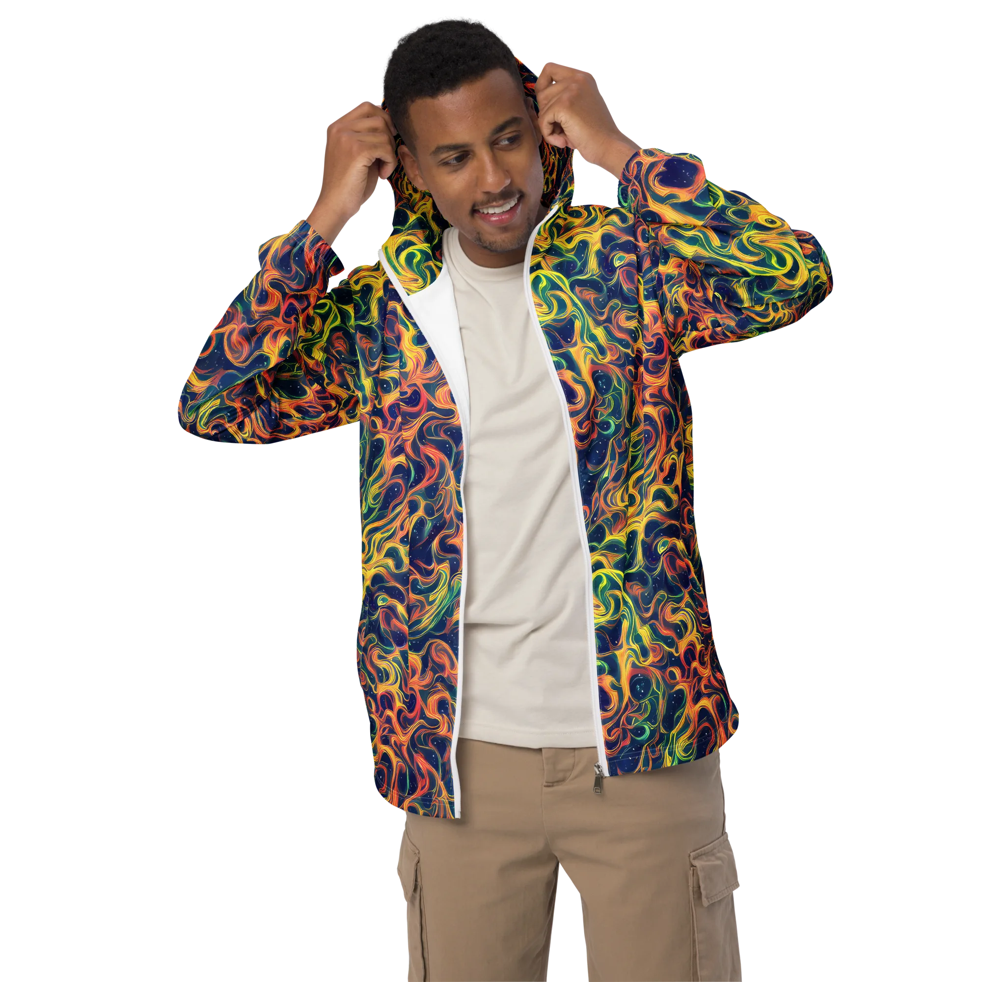 Celestial Flame on Men's Windbreaker — Front