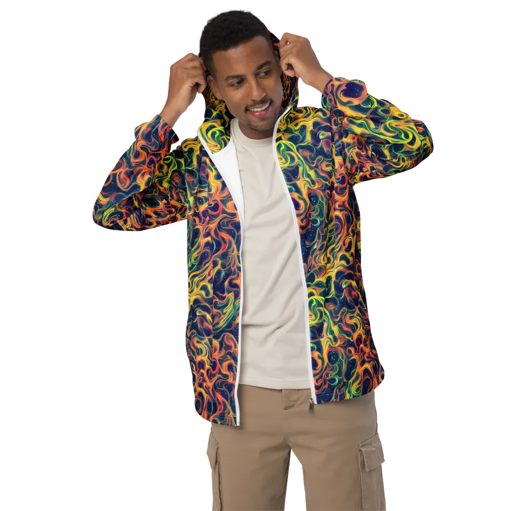 Celestial Flame on Men's Windbreaker — Front