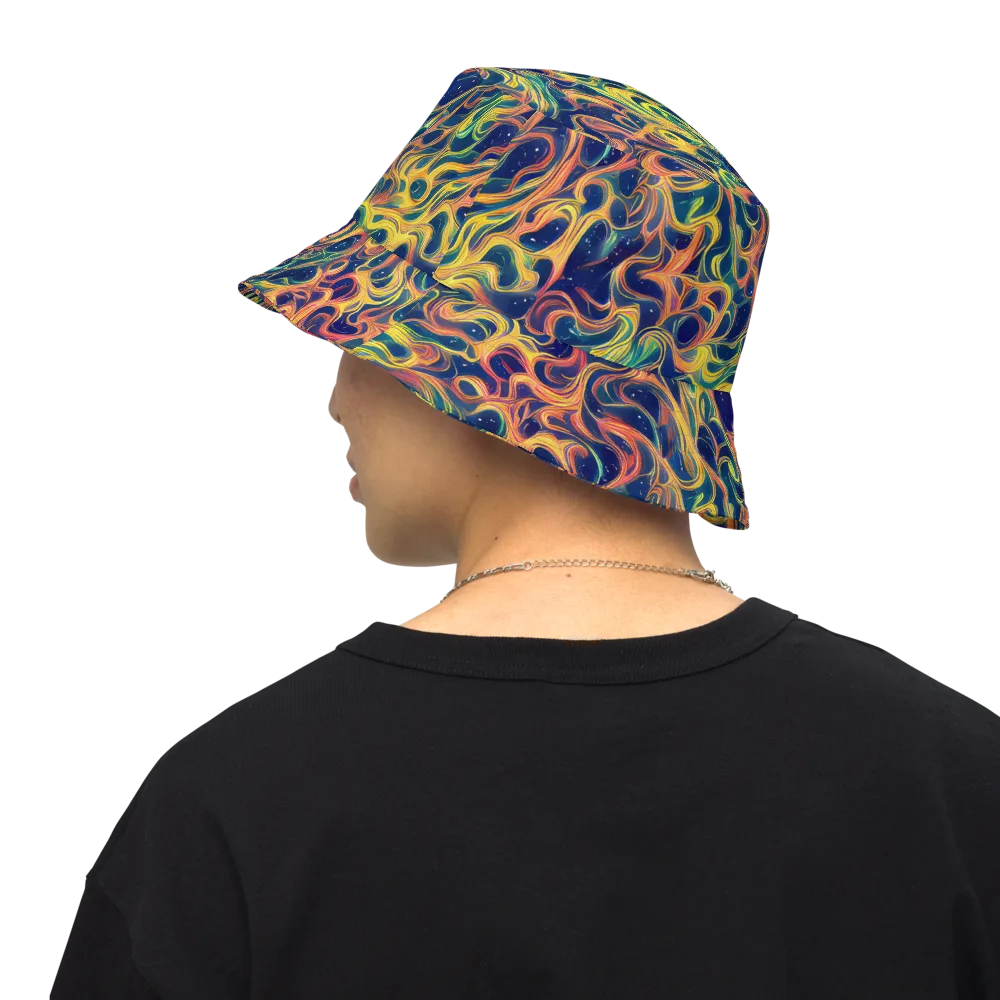 Celestial Flame on Reversible Bucket Hat — Back Inside
