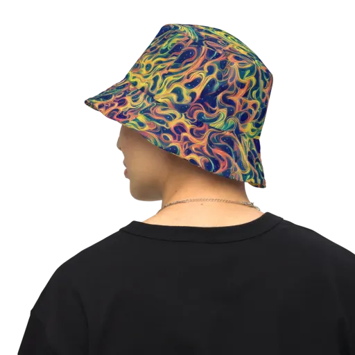 Celestial Flame on a Reversible Bucket Hat