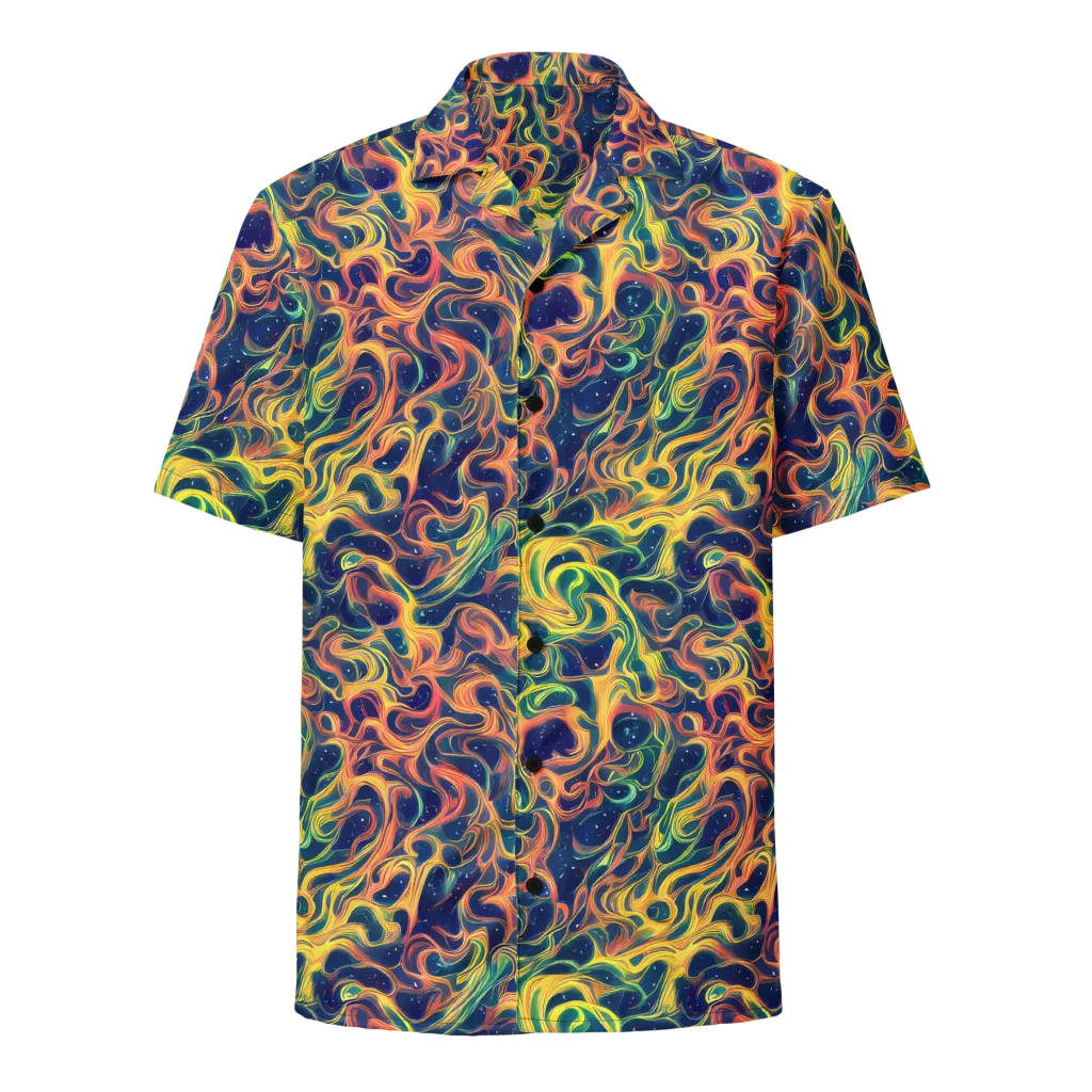 Celestial Flame on Button Shirt — Front