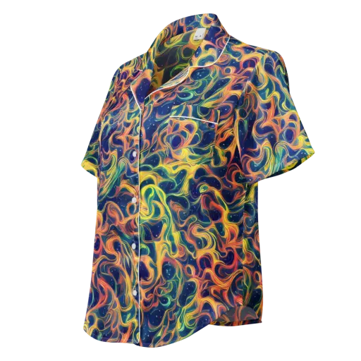 Celestial Flame on a Women's Short Sleeve Pajama Top