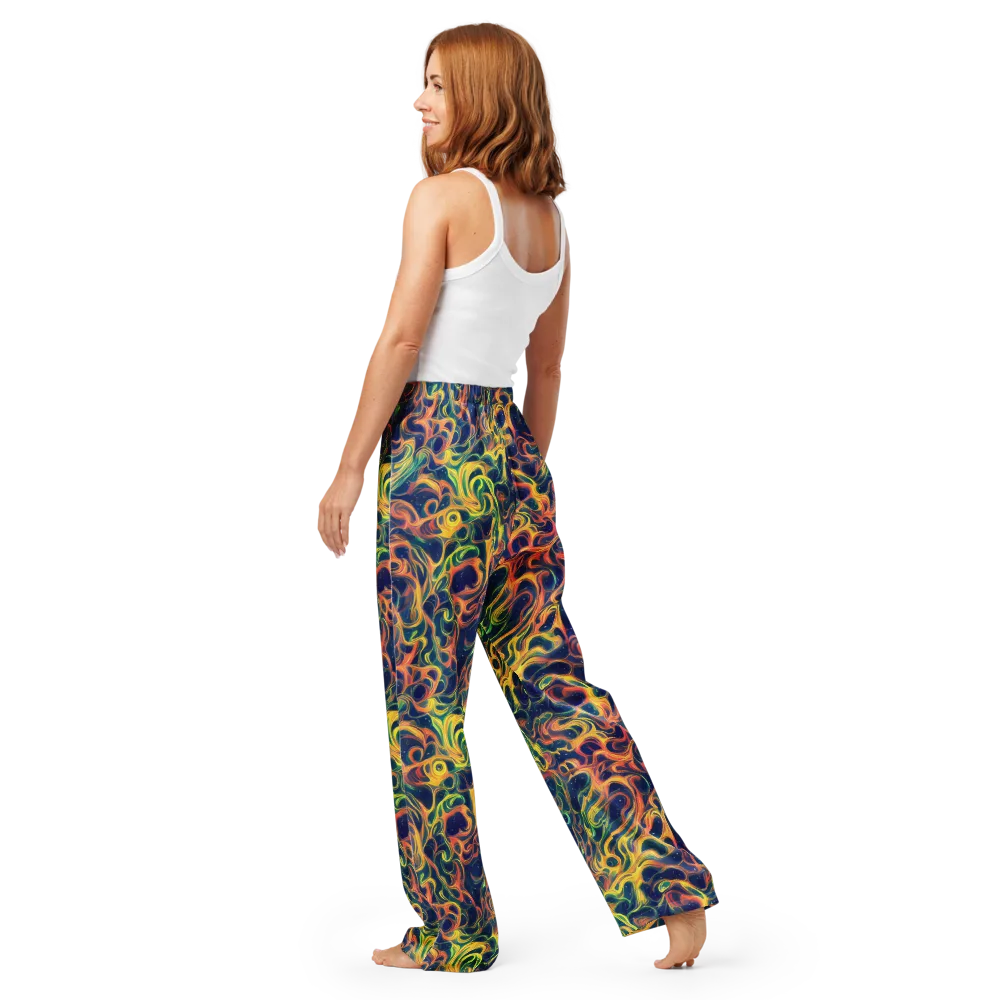 Celestial Flame on Women's Pajama Pants — Back