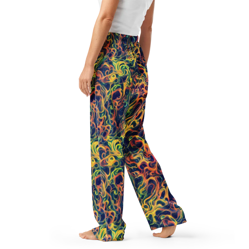 Celestial Flame on Women's Pajama Pants — Left