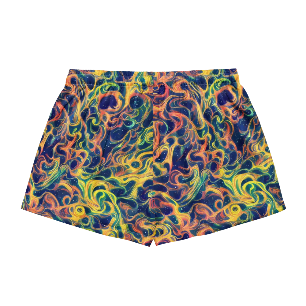 Celestial Flame on Women's Pajama Shorts — Back