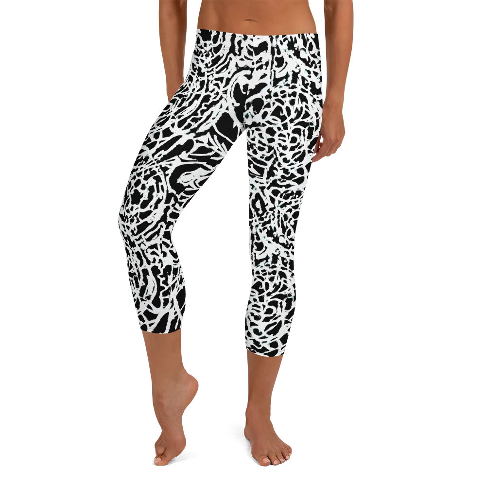 Obsidian Gesture on Capri Leggings — Front