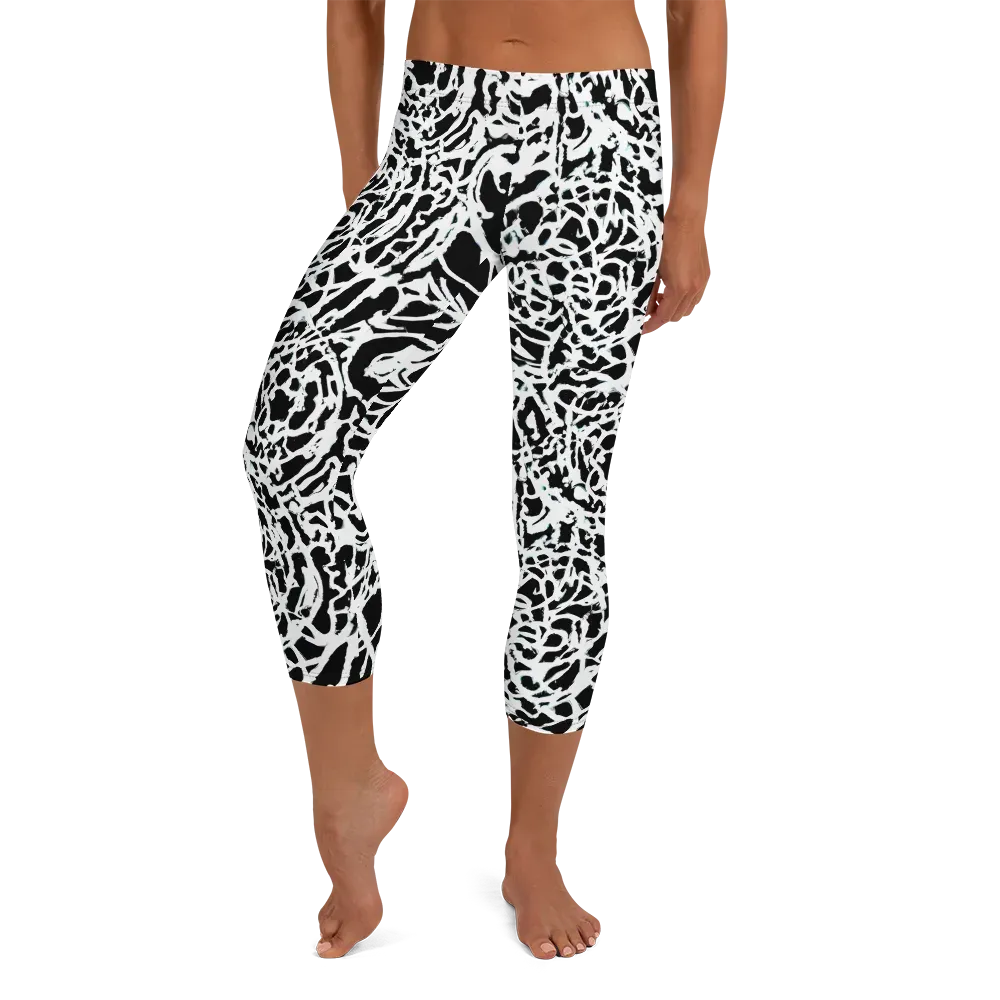 Obsidian Gesture on Capri Leggings — Front