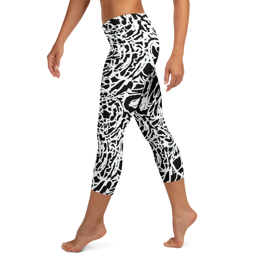 Obsidian Gesture on Capri Leggings — Left