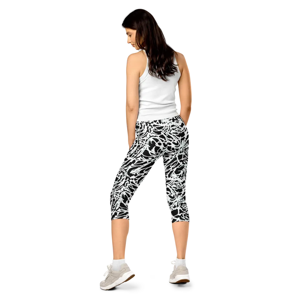 Obsidian Gesture on Capri Leggings — Back