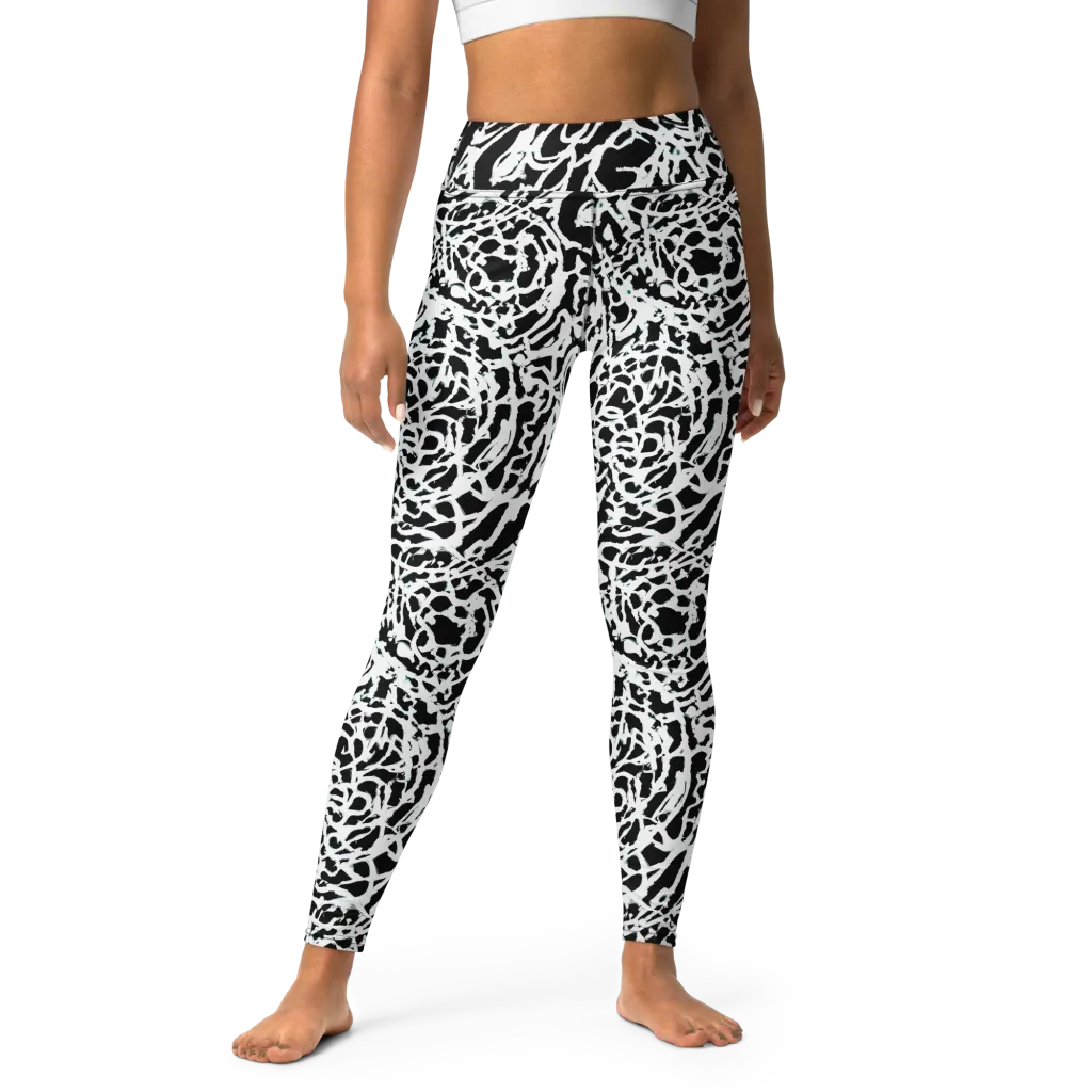 Obsidian Gesture on Yoga Leggings — Front