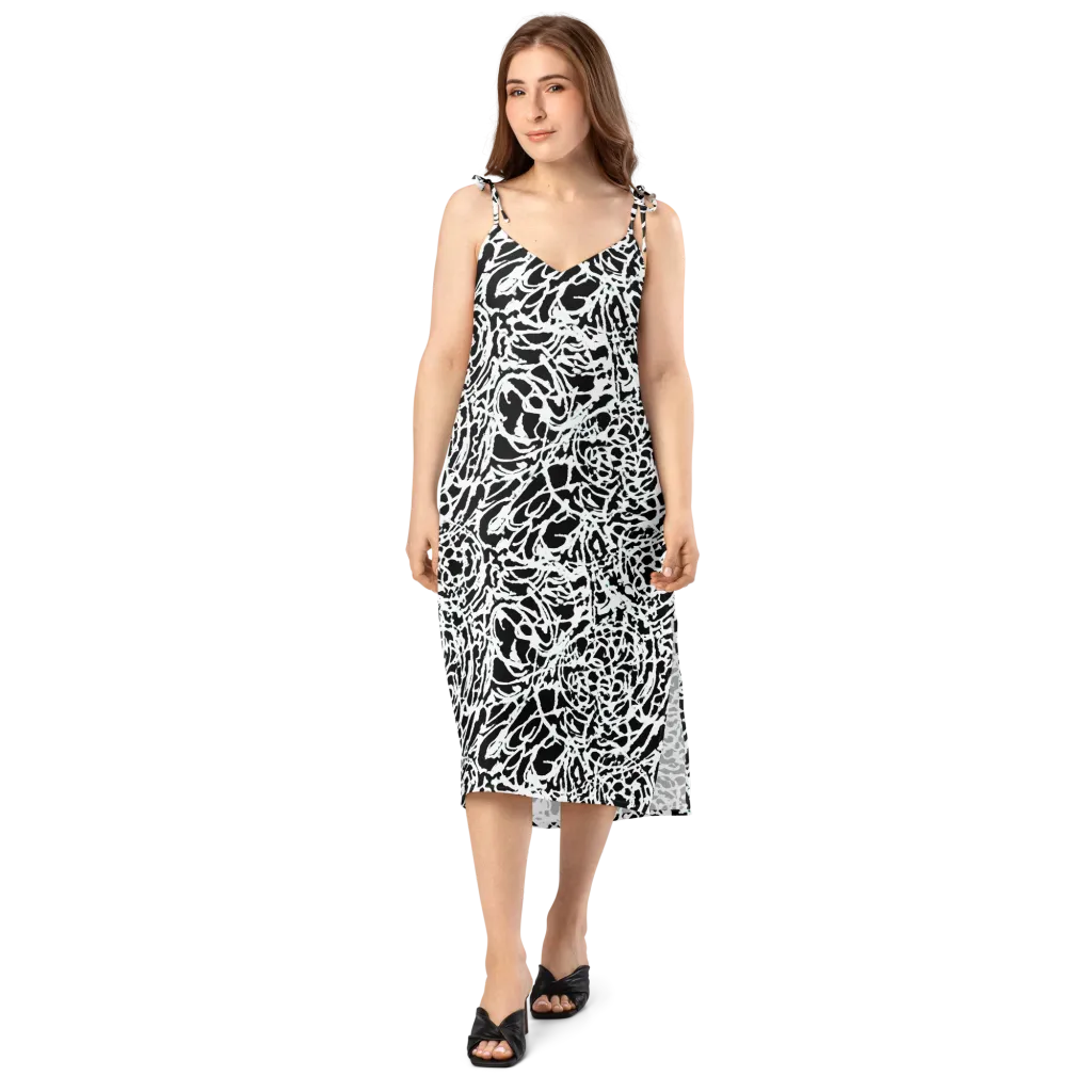 Obsidian Gesture on Slip Dress — Front