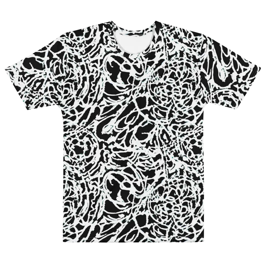 Obsidian Gesture on Men's Cotton Crew Neck T-Shirt — Front