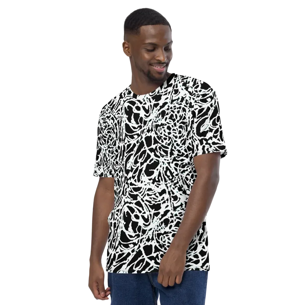 Obsidian Gesture on Men's Crew Neck T-Shirt — Left