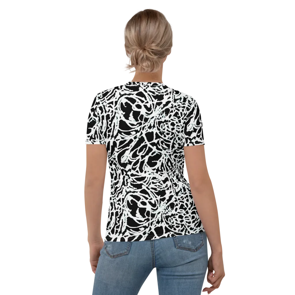 Obsidian Gesture on Women's Crew Neck T-Shirt — Back