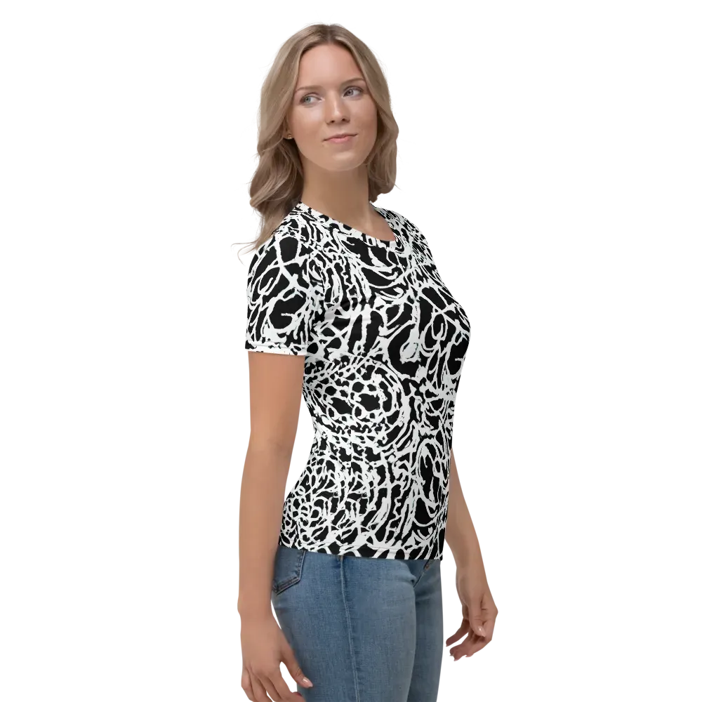 Obsidian Gesture on Women's Crew Neck T-Shirt — Right