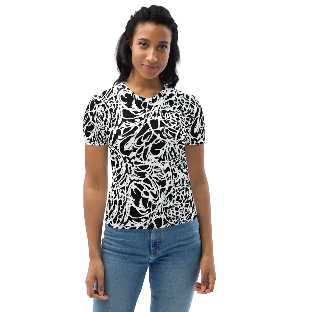 Obsidian Gesture on Women's Crew Neck T-Shirt — Front