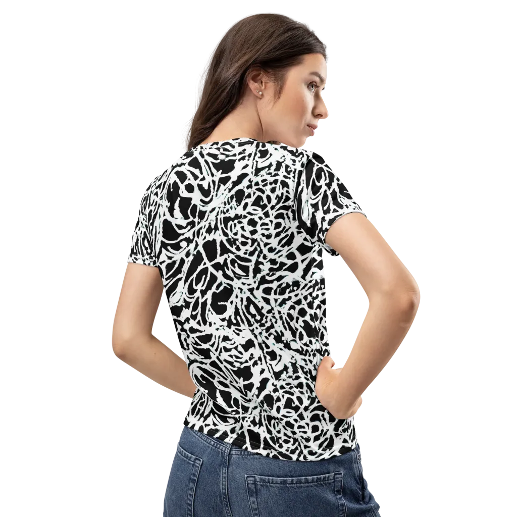 Obsidian Gesture on Women's Crew Neck T-Shirt — Back