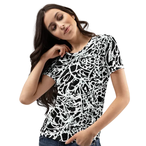 Obsidian Gesture on a Women's Crew Neck T-Shirt