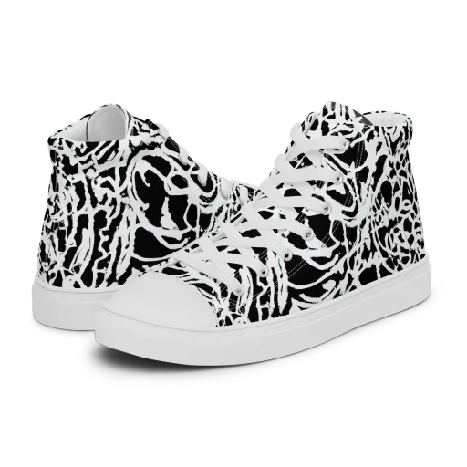 Obsidian Gesture on a Women's High Top Canvas Shoes