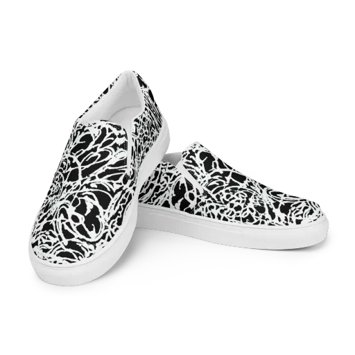 Obsidian Gesture on a Men's Slip-On Canvas Shoes