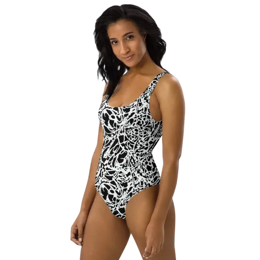 Obsidian Gesture on a One-Piece Swimsuit