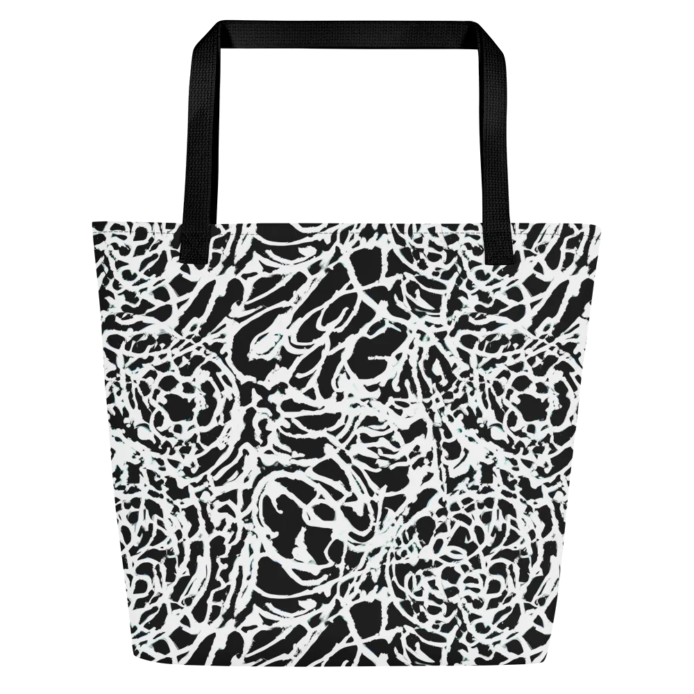 Obsidian Gesture on Large Tote Bag W/ Pocket — Front