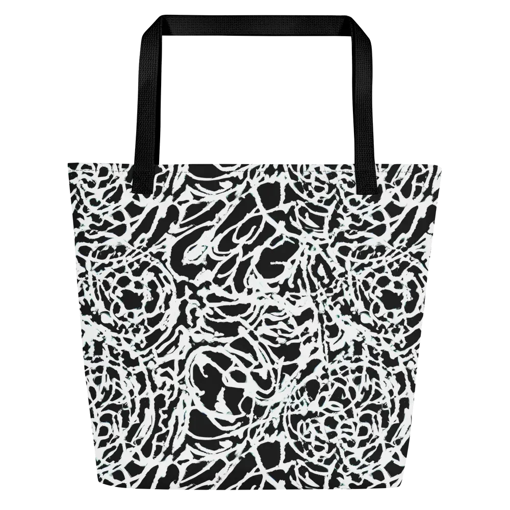 Obsidian Gesture on Large Tote Bag W/ Pocket — Front