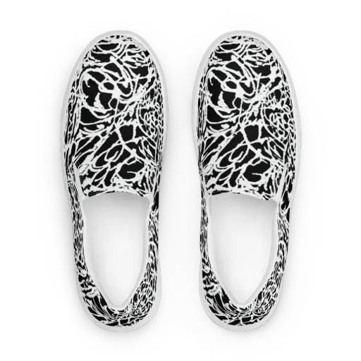 Obsidian Gesture on a Women's Slip-On Canvas Shoes