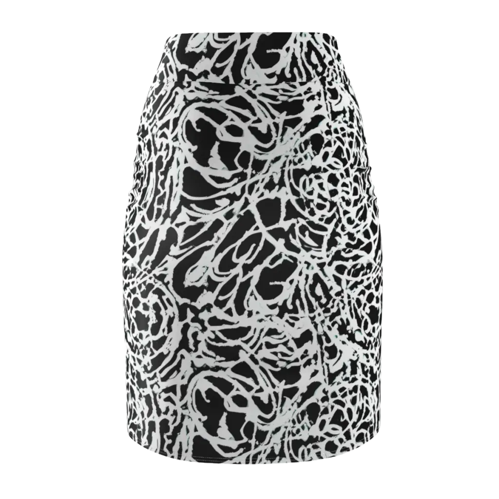 Obsidian Gesture on Pencil Skirt — Back
