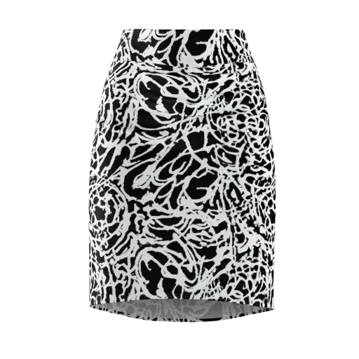 Obsidian Gesture on a Pencil Skirt