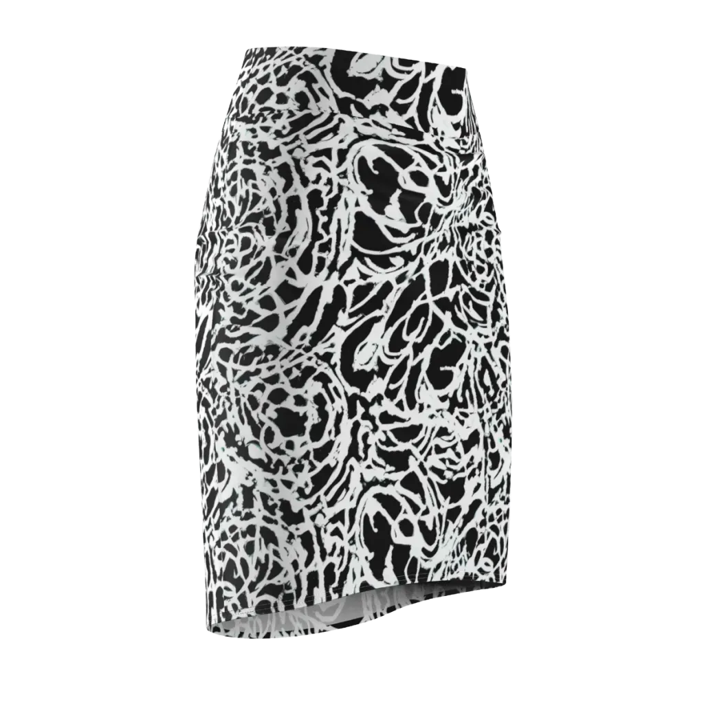 Obsidian Gesture on Pencil Skirt — Front Side