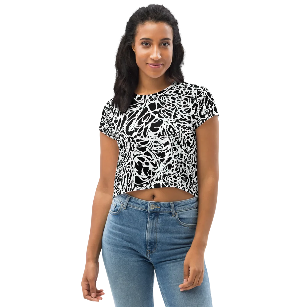 Obsidian Gesture on Crop Tee — Front