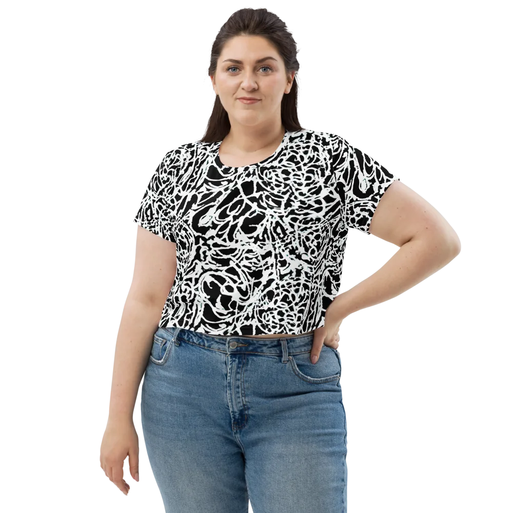 Obsidian Gesture on Crop Tee — Front