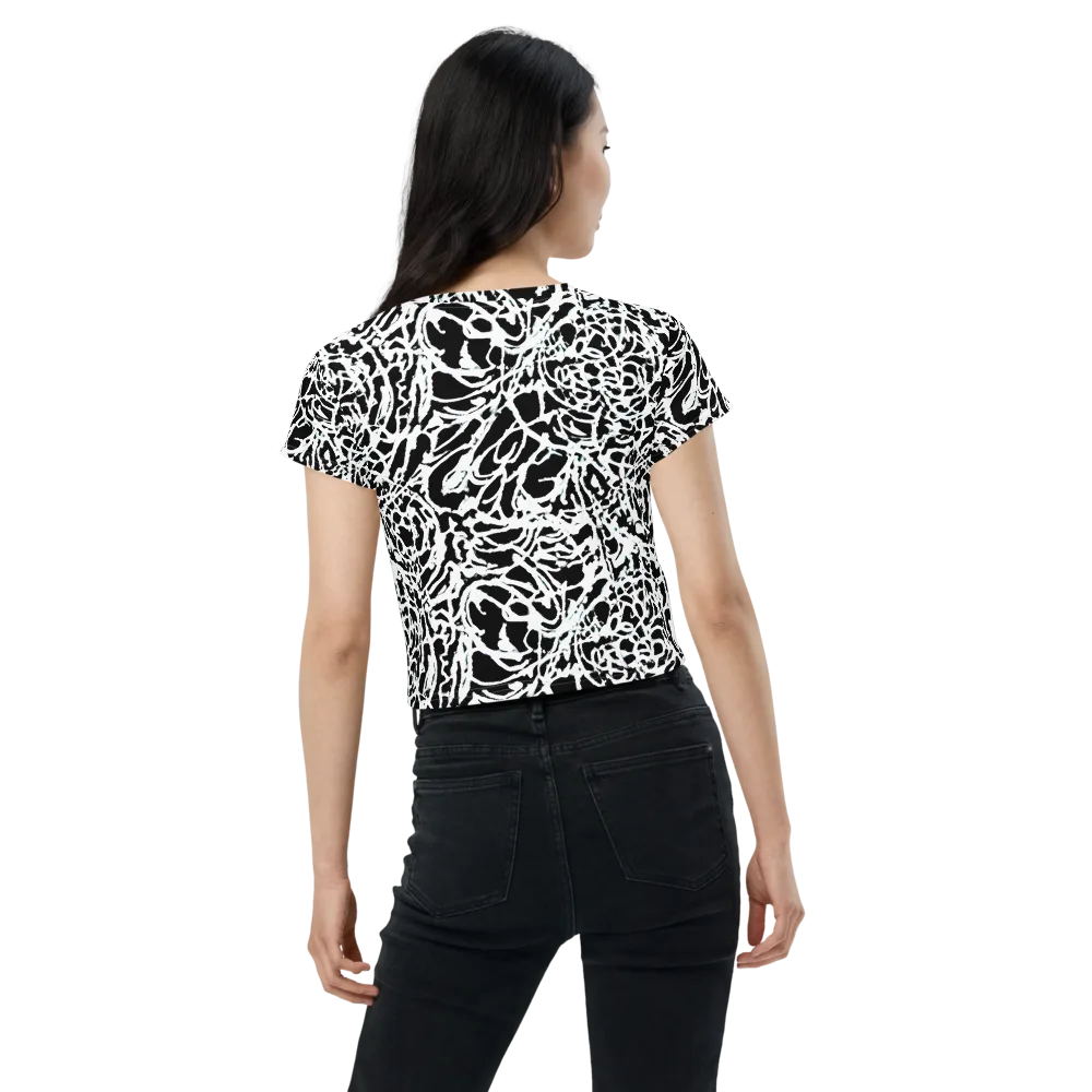 Obsidian Gesture on Crop Tee — Back