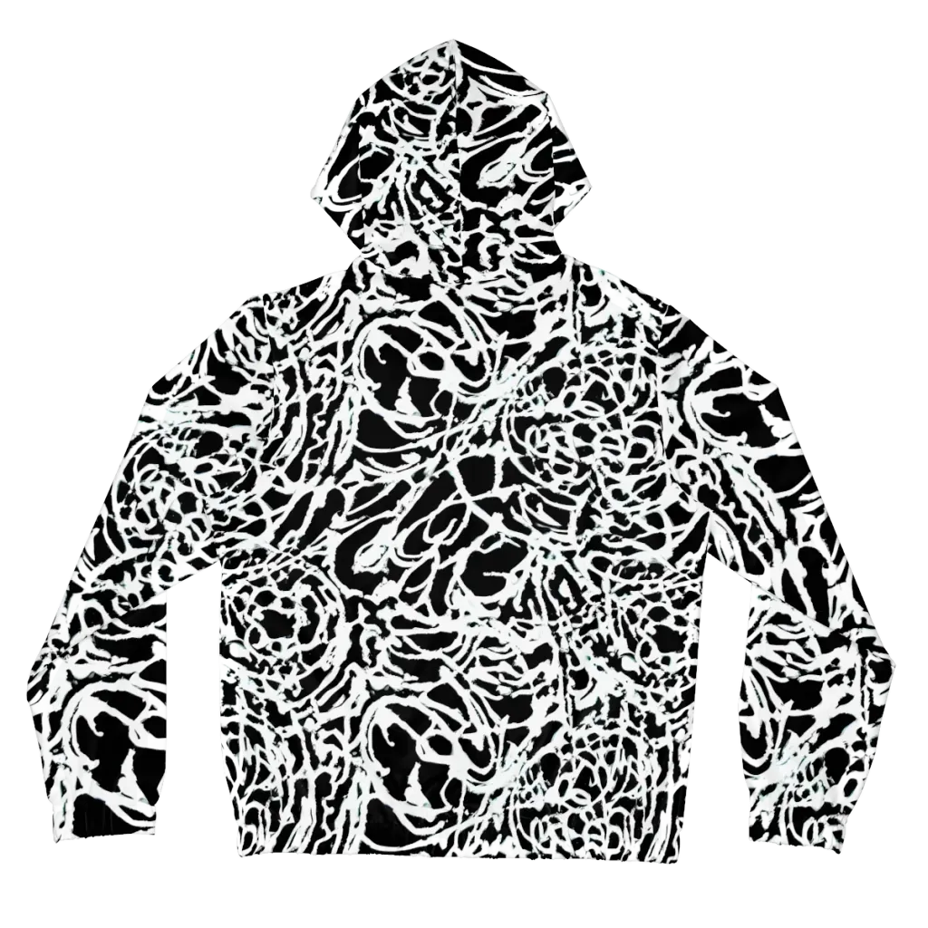 Obsidian Gesture on Women's Full-Zip Hoodie — Back