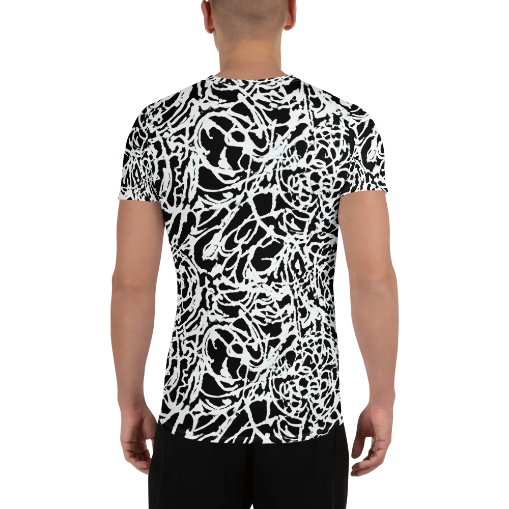 Obsidian Gesture on Men's Athletic T-Shirt — Back