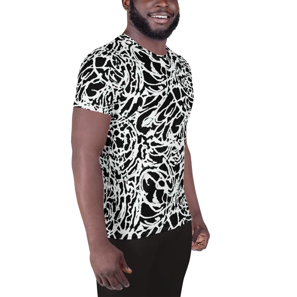 Obsidian Gesture on Men's Athletic T-Shirt — Right