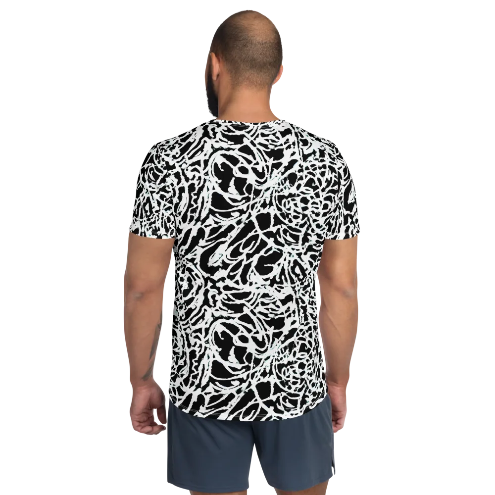 Obsidian Gesture on Men's Athletic T-Shirt — Back