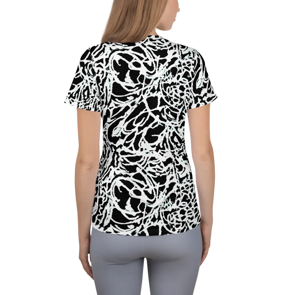 Obsidian Gesture on Women's Athletic T-Shirt — Back